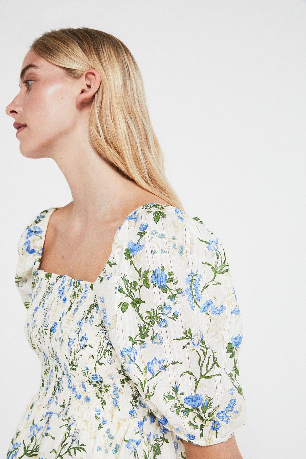 Puff Sleeve Blouse In Floral | Warehouse